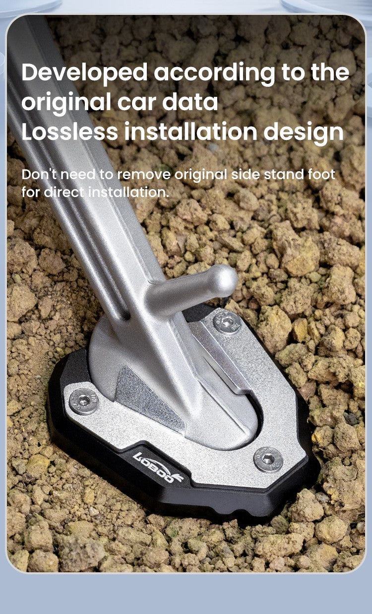 It mounts on the original foot without drilling.