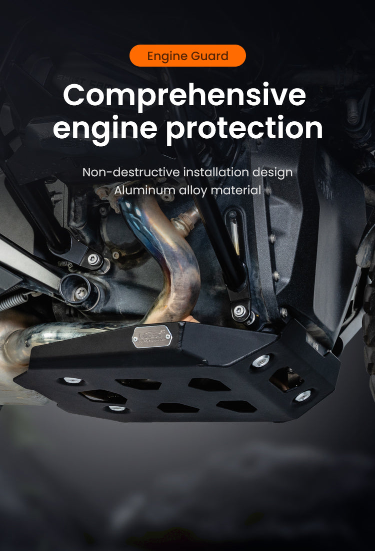 Complete protection for the lower part of the engine