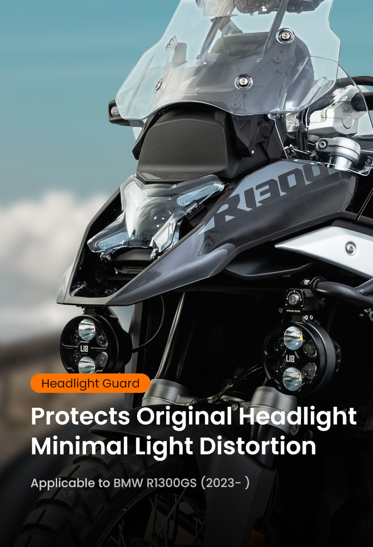 The R 1300 GS headlight cannot be repaired; it must be replaced.