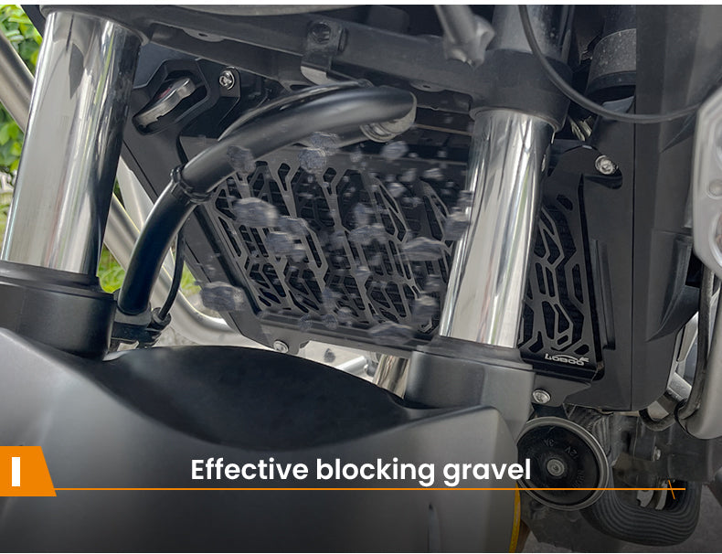 Stop the gravel before the radiator