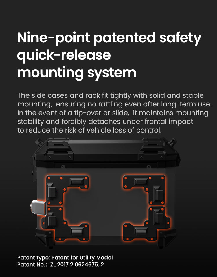 Nine attachment points, and a patent
