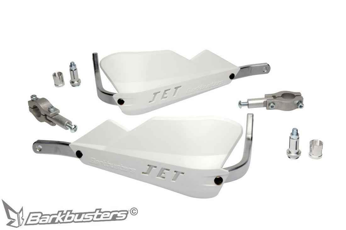 Paramano completo Barkbusters JET-001 bianco, struttura in alluminio e plastiche JET