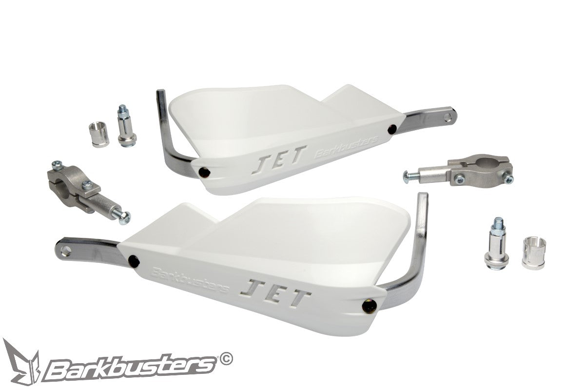 Paramano completo Barkbusters JET-001 bianco, struttura in alluminio e plastiche JET