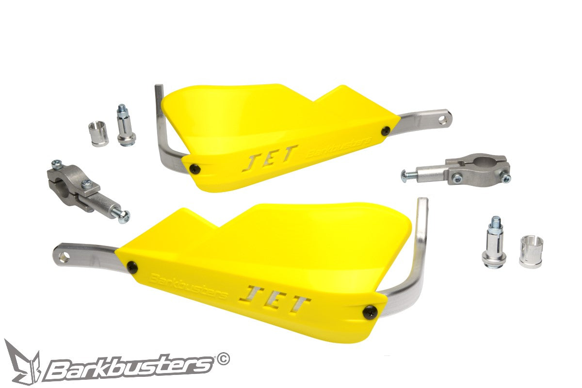 Paramano completo Barkbusters JET-001 giallo, struttura in alluminio e plastiche JET