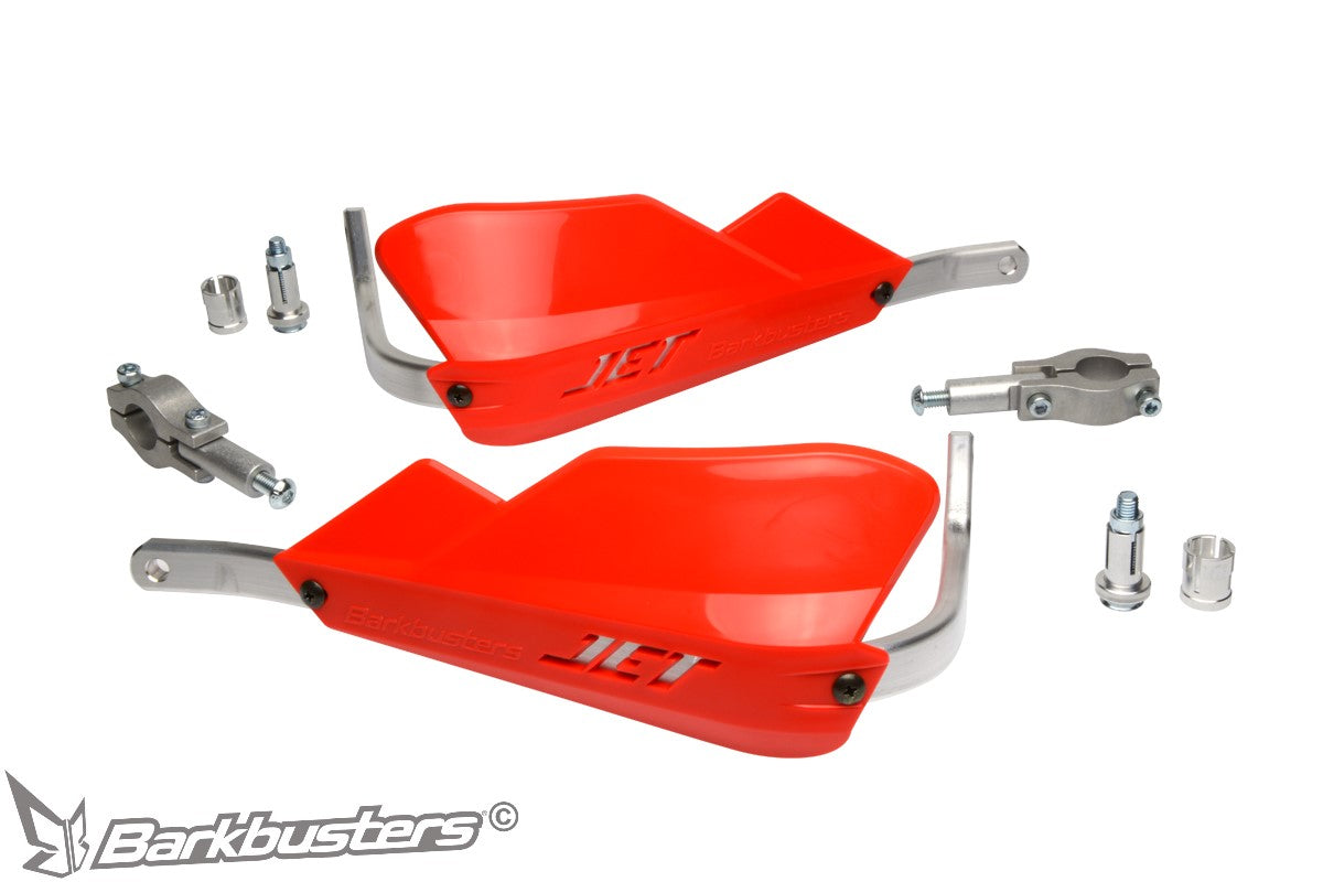 Paramano completo Barkbusters JET-001 rosso, struttura in alluminio e plastiche JET