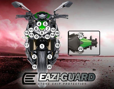 Pellicola adesiva moto kawasaki z 1000 2014 - 2017 - ENDURRAD