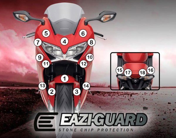Pellicola adesiva moto kawasaki zzr 1400 2012 - 2019 - ENDURRAD
