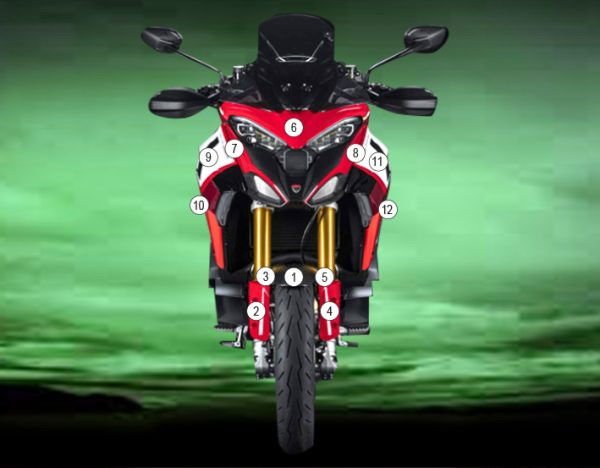 Pellicola adesiva moto Multistrada V4 Pikes Peak 2022 - 2024 - ENDURRAD
