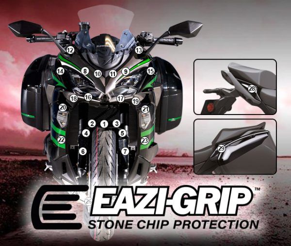 Pellicola protettiva carrozzeria Kawasaki Ninja 1000SX 2020-2024