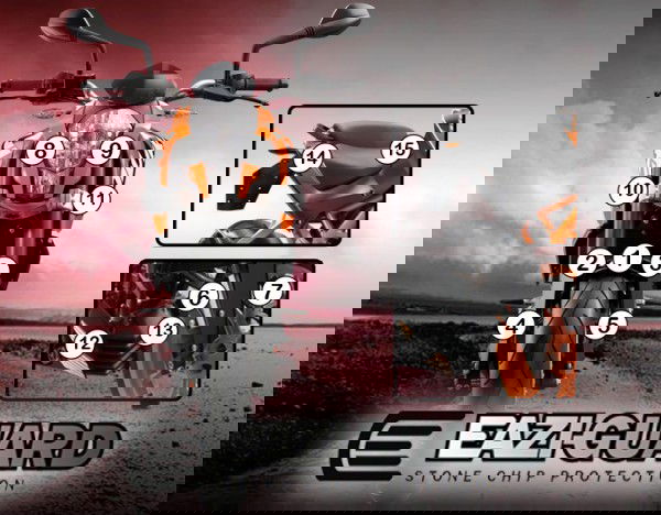 Pellicola adesiva per moto ktm 1290 superduke gt 2016-2018