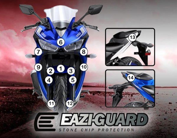 Pellicola adesiva moto yamaha fjr 1300 a 2014 - 2020 - ENDURRAD