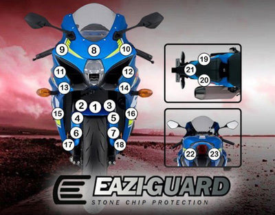 Pellicola adesiva moto yamaha yzf - r3/r25 2015 - 2018 - ENDURRAD