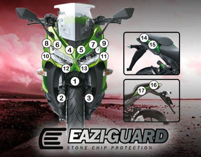 Pellicola adesiva per moto Kawasaki Z 1000 SX 2014 - 2016 - ENDURRAD