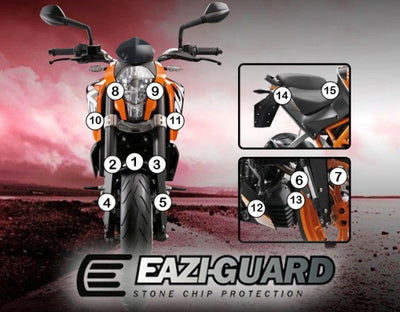 Pellicola adesiva per moto ktm 1290 superduke gt 2016 - 2018 - ENDURRAD