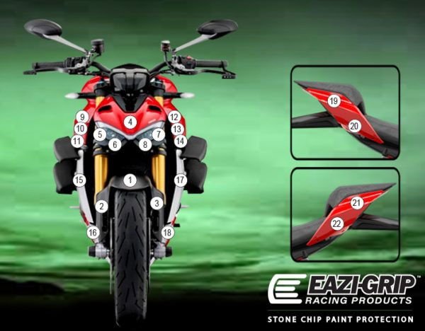 Pellicola adesiva per moto STREETFIG | EZ - GUARDDUC017A - 37298 - ENDURRAD