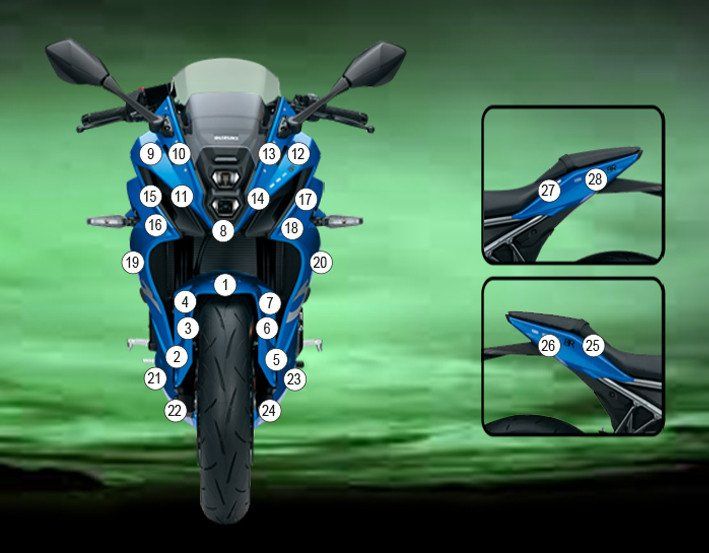 Pellicola adesiva per moto Suzuki GS | EZ - GUARDSUZ009A - 49262 - ENDURRAD