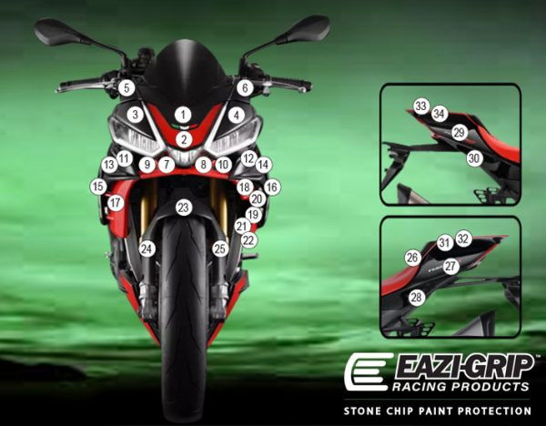 Pellicola adesiva per moto TUONO V4 2021-
