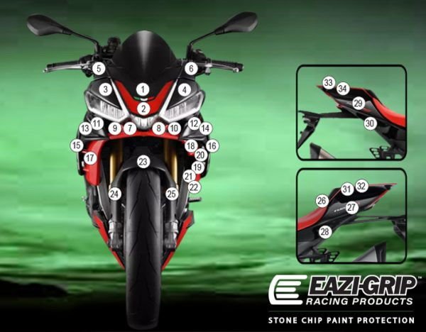 Pellicola adesiva per moto TUONO V4 | EZ - GUARDAPR008A - 37273 - ENDURRAD
