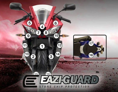 Pellicola adesiva per moto yamaha fjr 1300 ae/as 2014 - 2020 - ENDURRAD