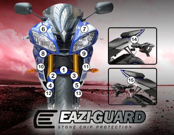 Pellicola adesiva per moto yamaha yzf - r6 2008 - 2016 - ENDURRAD