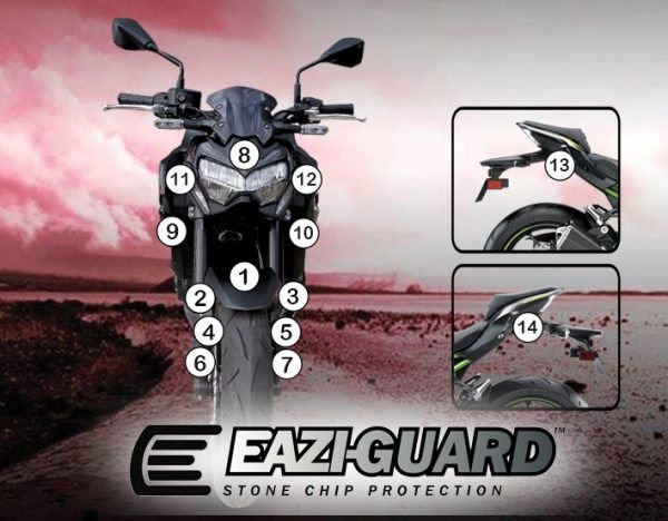 Pellicola adesiva per moto Z900 2020 | EZ - GUARDKAW024A - 37322 - ENDURRAD