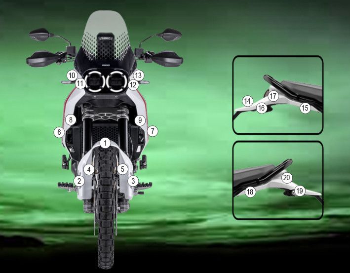 Pellicola protettiva carrozzeria Ducati DesertX 2022-2025