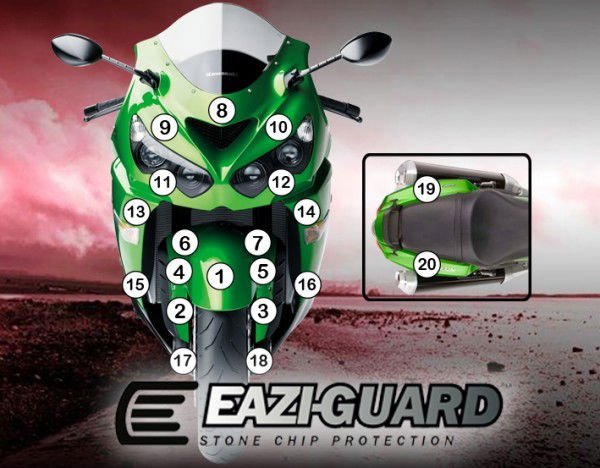 Pellicola moto kawasaki ninja h2 2015 - 2018 - ENDURRAD
