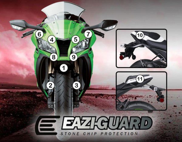 Pellicola moto kawasaki zx 10 r 2011 - 2015 - ENDURRAD