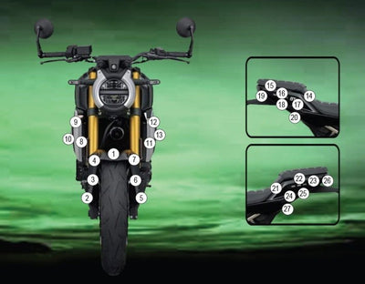 Pellicola protettiva adesiva per moto Suzuki GSX - 8T 2025 - ENDURRAD