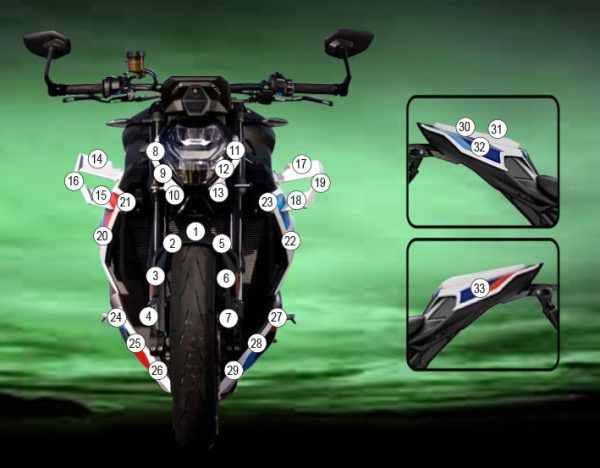 Pellicola protettiva BMW M 1000 R 2023-2024