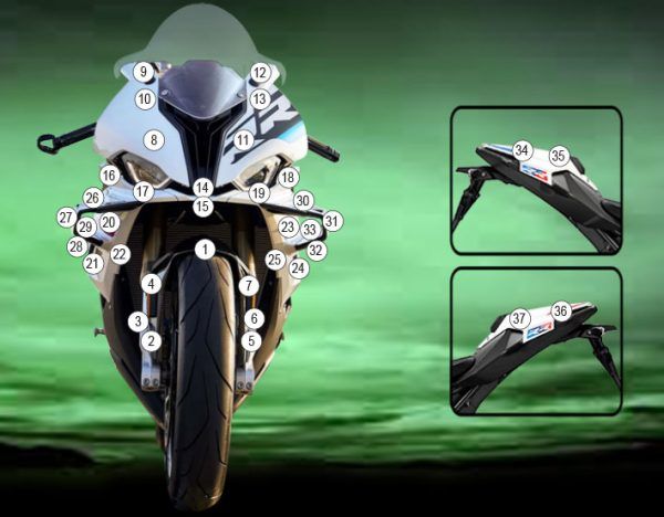Pellicola protettiva BMW S 1000 RR 2023-2024