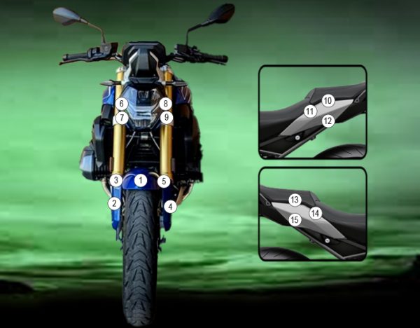 Pellicola protettiva carrozzeria BMW R 1250 R 2023-2025 – foto 2
