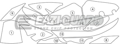 Pellicola protettiva ktm 1290 superduke 2014 - 2016 - ENDURRAD