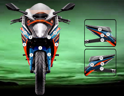 Pellicola protettiva KTM RC 125, RC 200, RC 390 2022-
