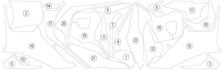 Pellicola protettiva moto EAZI - GRIP per Honda AFRICA TWIN ADVENTURE SPORTS '24 - ENDURRAD
