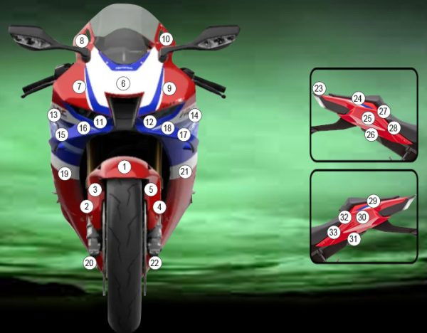Pellicola protettiva moto EAZI-GRIP per Honda CBR1000RR FIREBLADE 2024+