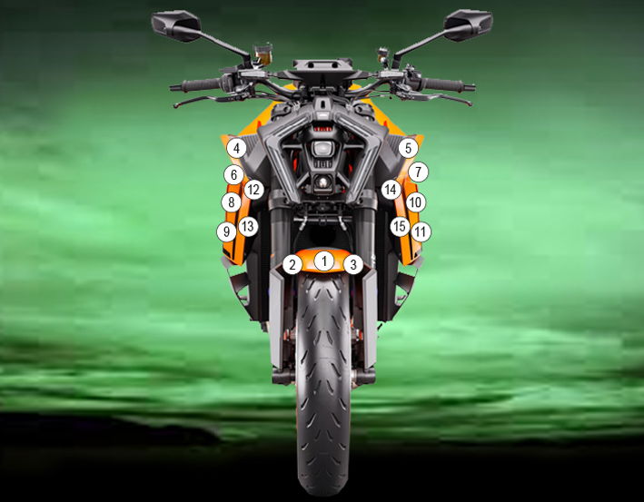 Pellicola protettiva carrozzeria KTM 1390 Super Duke R 2024-2026