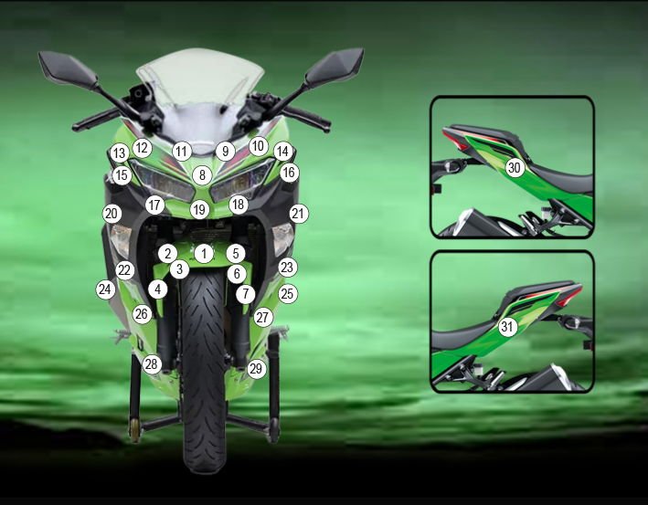 Pellicola protettiva per NINJA 400 2 | EZ - GUARDKAW031A - 47912 - ENDURRAD