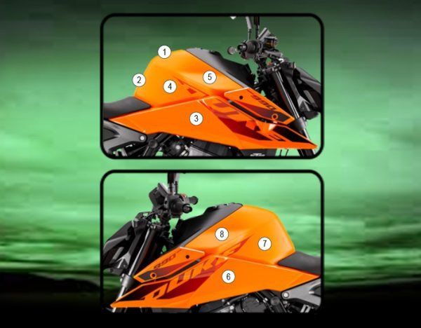 Pellicola protettiva serbatoio KTM 990 Duke 2024-2026