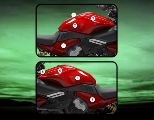 Pellicola protettiva serbatoio per DUCATI DIAVEL V4