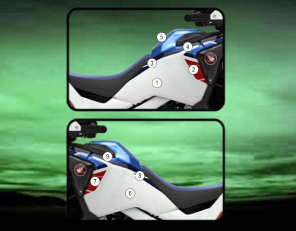 Pellicola protettiva serbatoio per Honda AFRICA TWIN ADVENTURE SPORTS CRF1100L 2020 -
