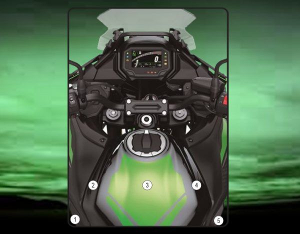 Pellicola protettiva serbatoio Kawasaki Versys 650 2022-2026