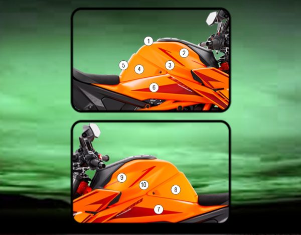 Pellicola protettiva serbatoio KTM 1390 Super Duke R 2024-2026