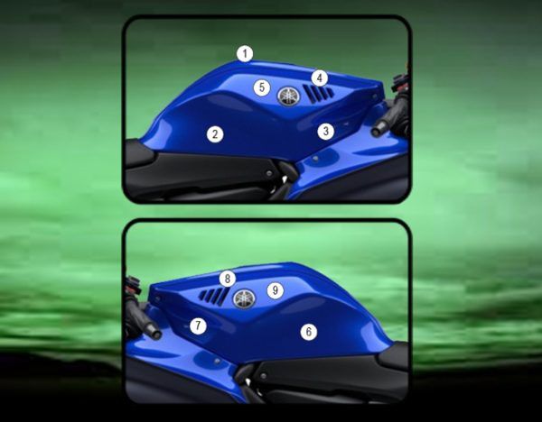 Pellicola protettiva serbatoio per Yamaha R7 2021 -