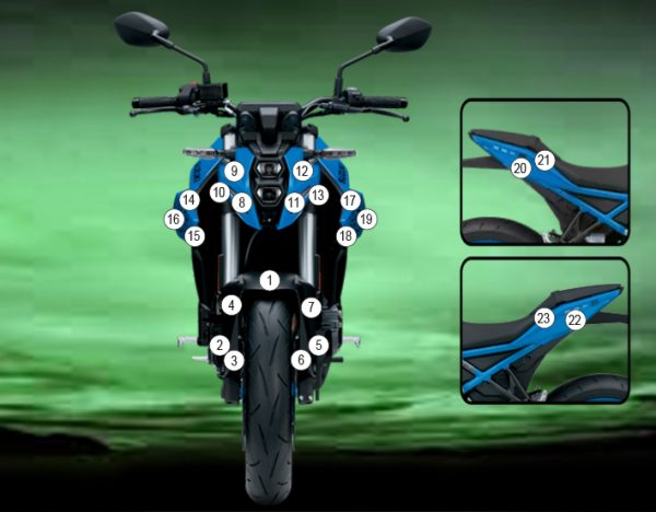 Pellicola protettiva Suzuki GSX-8S 2023