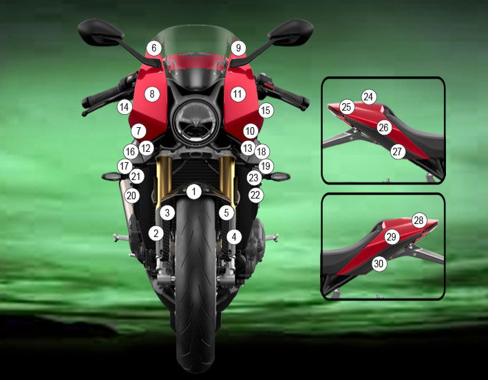 Pellicola protettiva TRIUMPH SPEED TRIPLE 1200 RR 2022-