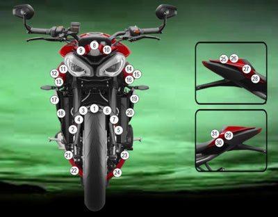Pellicola protettiva TRIUMPH STREET TRIPLE 765 - ENDURRAD