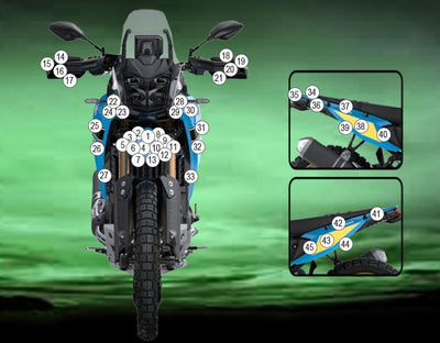 Pellicola protettiva YAMAHA Tenere 700 Rally 2025-