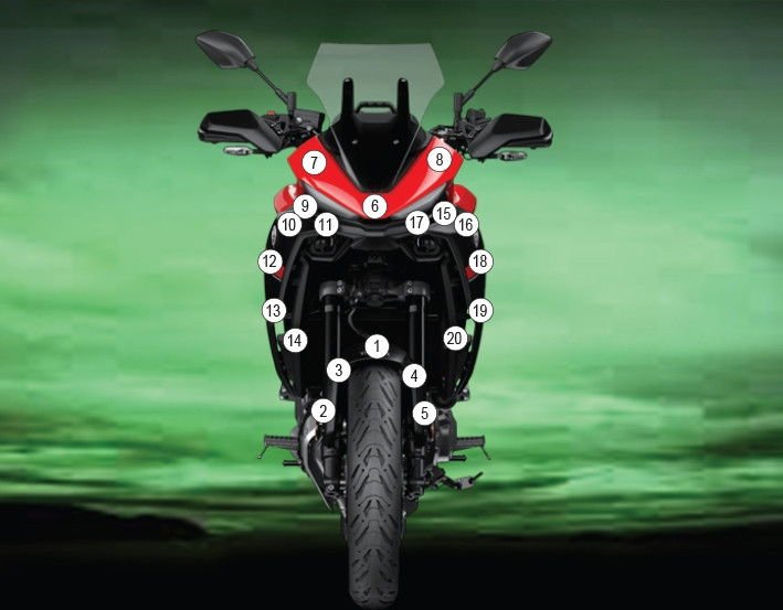 Pellicola protettiva carrozzeria Yamaha Tracer 7 / Tracer 7 GT 2025-2026 – foto 2