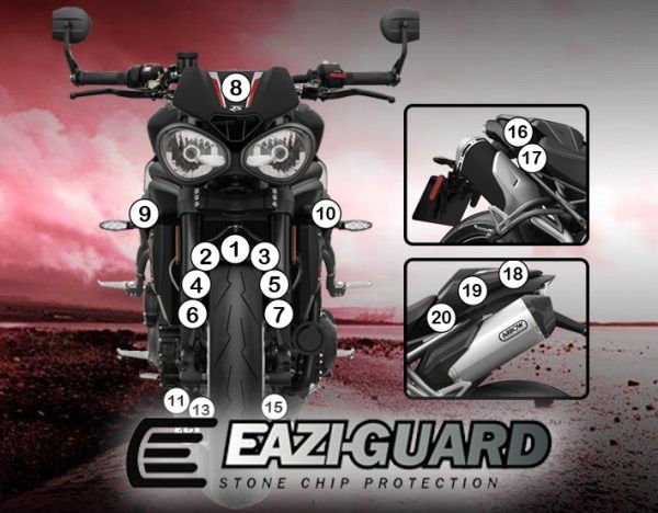 Pellicola protettiva yamaha yzf - r125 2014 - 2018 - ENDURRAD